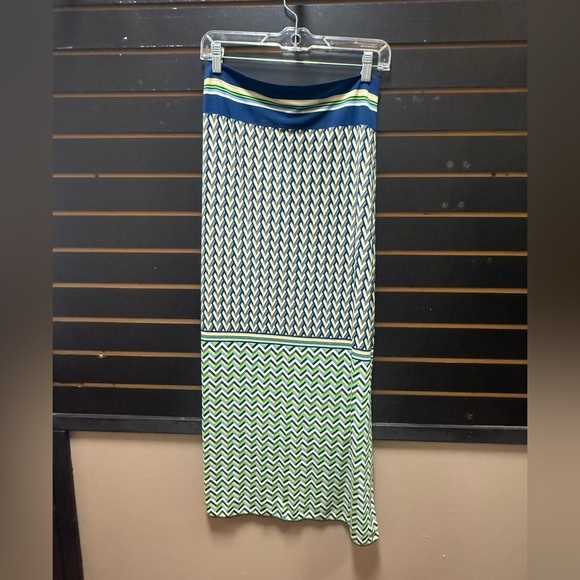 Max Studio Blue and Green Pencil Maxi Skirt for Casual Wear - Picture 1 of 4